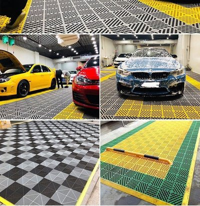 Modern Design PVC Garage Floor Tile Interlocking Modular Grates Para sa Panloob at Panlabas na Paggamit ng Kotse ng Kotse