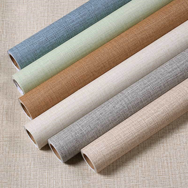 Film furnitur 3d pvc kulit berwarna pvc film dekoratif membran untuk furnitur