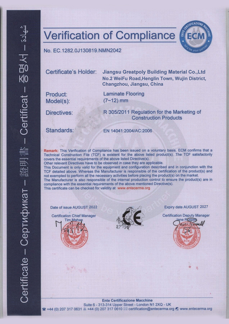 CE-Laminaatvloerend