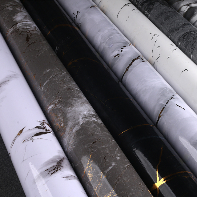 Factory Direct Marble PVC Plastik Film Dekorasi Gulungan untuk Furniture