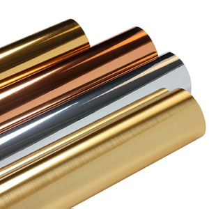 PVC baru laminate pvc dekoratif lembar film logam untuk furnitur