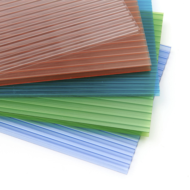 Gaya tradisional Clear Clear Roofing Double Sided Plastic Skylight Shades of Polycarbonate Sheet