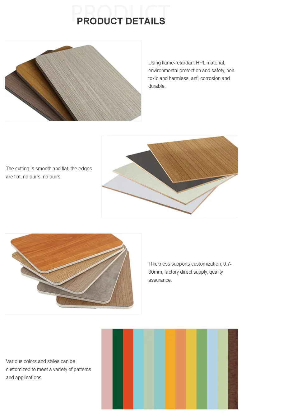Houten geluiddichte klasse een brandwerende decoratie wa