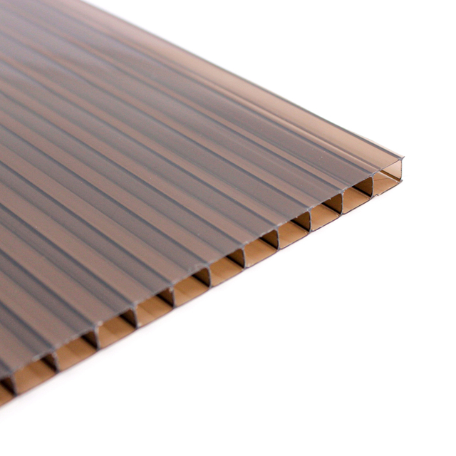 Multiwall Contemporary Style 8mm Bronze Polycarbonate Sheet Wall Atap Cover