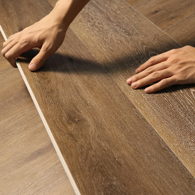 New Arrivals 3.5-6Mm Thickness Waterproof Spc Flooring Plastic Wood Grain Spc Click Flooring For Wholesales