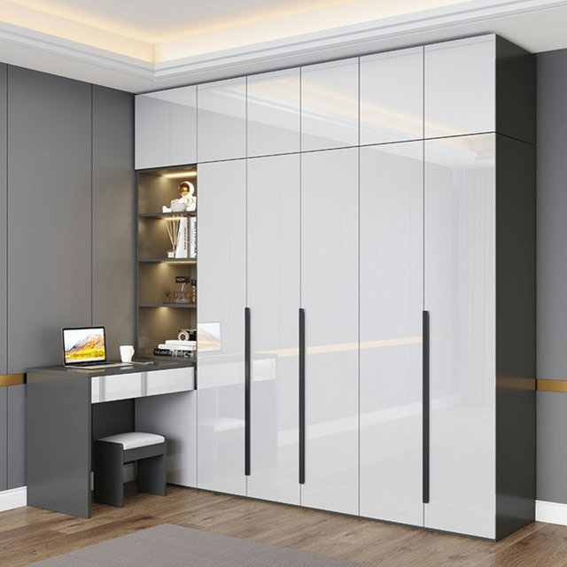 Tùy chỉnh hiện đại tủ quần áo sang trọng cửa trượt gỗ mới nhất thiết kế đồ nội thất phòng ngủ tủ quần áo