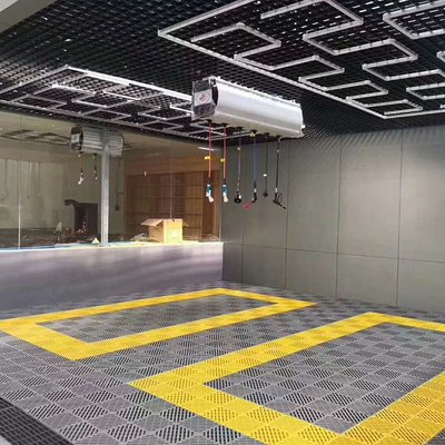 Mainit na Pagbebenta pp Materyal na garahe ng sahig na plastik na mga tile anti slip interlocking modular plastic mat para sa shop shop ng kotse