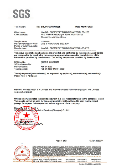 Nonwoven Microbial test