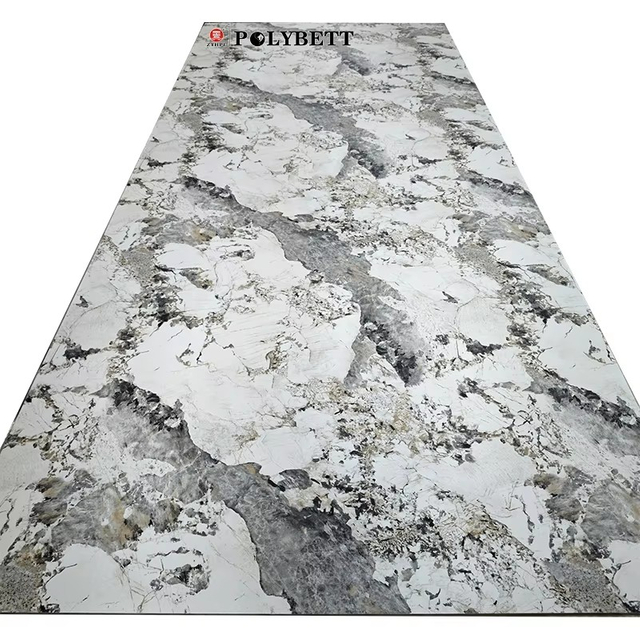 New Design Fireproofing Waterpoof And Anti-bacterial Grey Color Marble Formica Hpl Board With Low Price